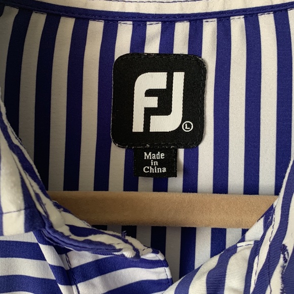 FootJoy Purple Stripe Golf Polo Size L - Picture 3 of 14